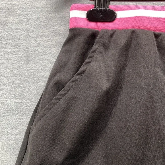 Women Black Bodycon Shirts & Shorts with Sequined Front Logo Set Size XL (A41) - Picture 4 of 13